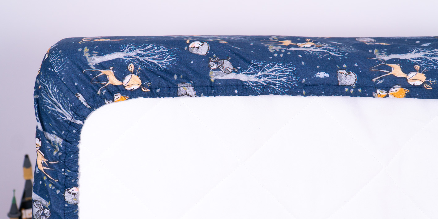 prześcieradło 80x160 las granat